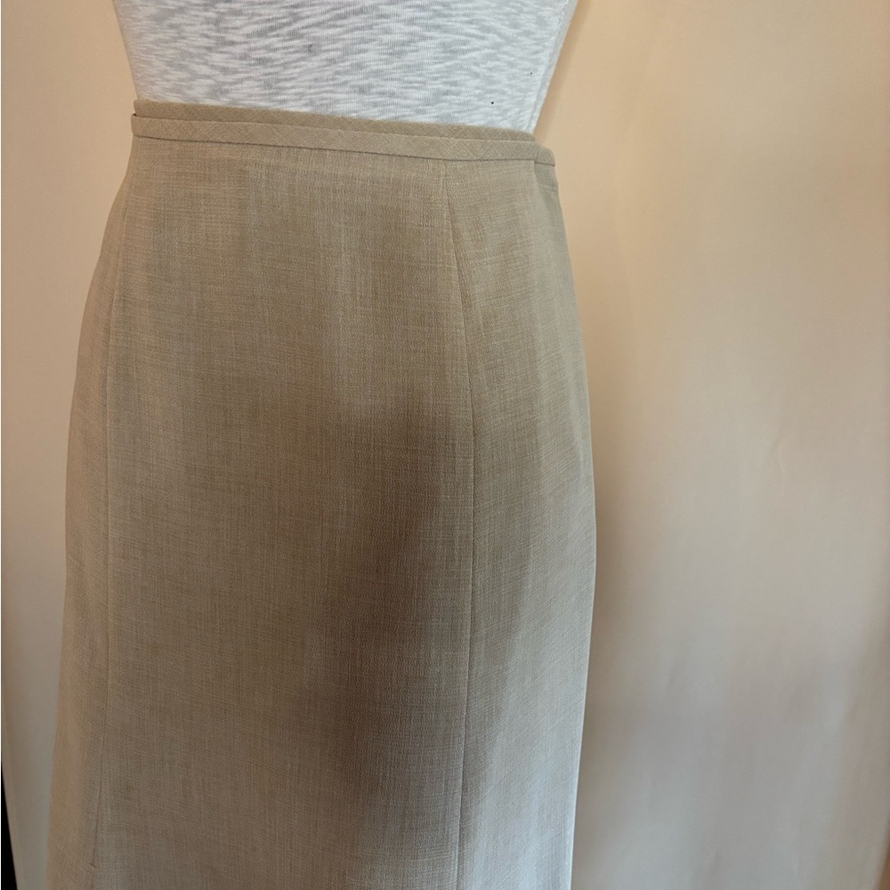 Le Suit Cream Maxi Pencil Skirt for Work